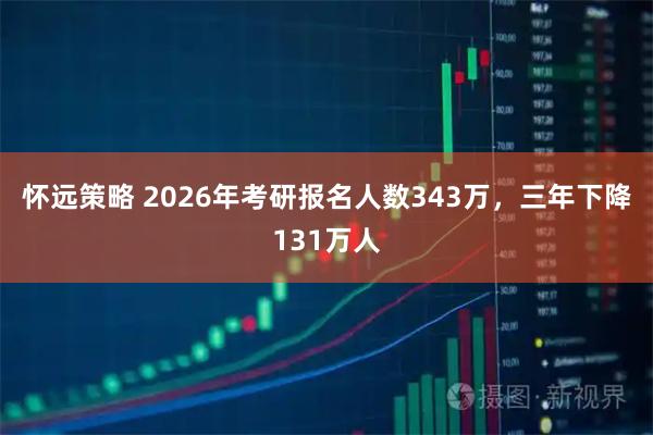 怀远策略 2026年考研报名人数343万，三年下降131万人